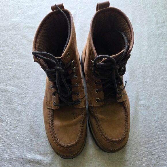 Vintage Skechers Logger Boots Mens Size 11 Leather Cascades Oil Resist Work Y2K - Picture 5 of 12